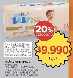 Carrefour Market Carrefour my baby pañal hiper pack v/talles oferta