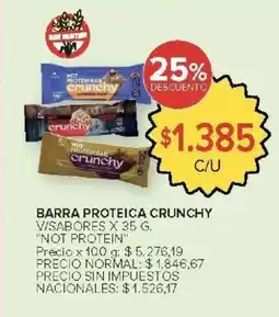 Carrefour Market Not protein barra proteica crunchy v/sabores oferta