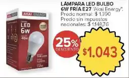 Carrefour Market Akai energy lámpara led bulbo oferta