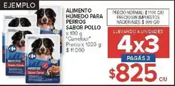 Carrefour Market Carrefour alimento húmedo para perros sabor pollo oferta