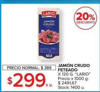 Carrefour Jamón Crudo Feteado oferta