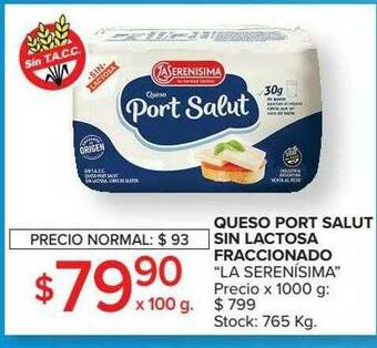 Carrefour Queso Port Salut Sin Lactosa Fraccionado oferta