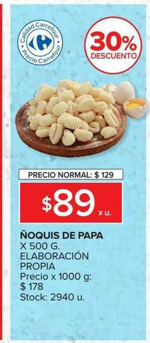 Carrefour ñoquis De Papa oferta