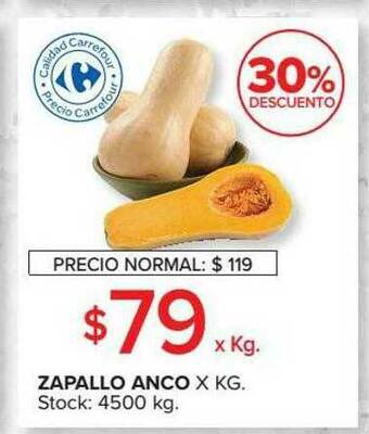 Carrefour Zapallo Anco oferta