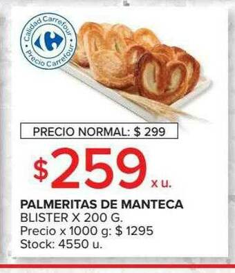 Carrefour Palmeritas De Manteca oferta