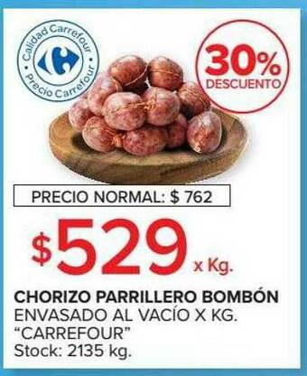 Carrefour Chorizo Parrillero Bombón oferta