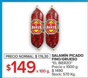Carrefour Market Salamín Picado Fino Grueso El Bierzo oferta
