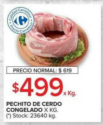 Carrefour Market Pechito De Cerdo Congelado oferta
