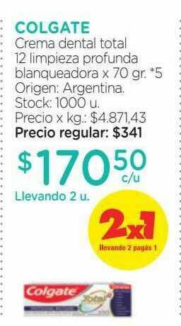 Farmacity Colgate Crema Dental Total 12 Limpieza Profunda Blanqueadora oferta