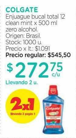 Farmacity Colgate Enjuague Bucal Total 12 Clean Mint oferta