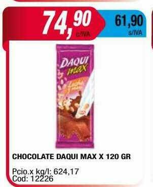 Maxiconsumo Chocolate Daqui Max oferta