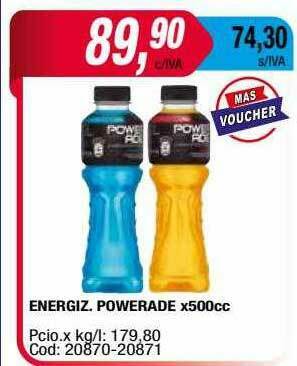 Maxiconsumo Energiz, Powerade oferta