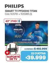 Naldo Lombardi Philips - smart tv pfd6910 titan cód. 505761 + 505985 (3) oferta
