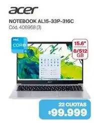 Naldo Lombardi Acer - notebook al15-33p-316c cód. 406968 oferta