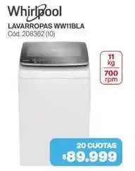 Naldo Lombardi Whirlpool - lavarropas ww11bla cód. 208362 oferta