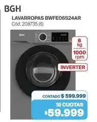 Naldo Lombardi Bgh - lavarropas bwfe06s24ar cód. 208735 (6) oferta