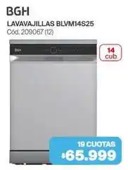 Naldo Lombardi Bgh - lavavajillas blvm14s25 cód. 209067 (12) oferta