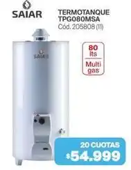 Naldo Lombardi Saiar - termotanque tpg080msa cód. 205808 (11) oferta