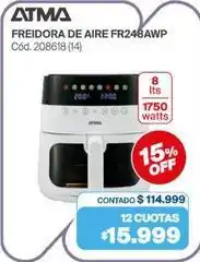 Naldo Lombardi Atma - freidora de aire fr248awp cód. 208618 (14) oferta