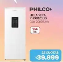 Naldo Lombardi Philco - heladera phsd170bd cód. 209062 oferta