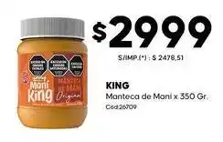 Diarco King - manteca de mani x 350 gr. cod26709 oferta