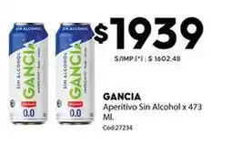 Diarco Gancia - aperitivo sin alcohol x 473 ml. cód:27234 oferta