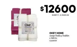 Diarco Okey - juego toalla y toallón oferta