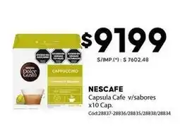 Diarco Nescafé - capsula cafe v/sabores x10 cap. cód:28837-28836/28835/28838/28834 oferta