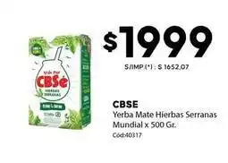 Diarco Cbse - yerba mate hierbas serranas mundial x 500 gr oferta