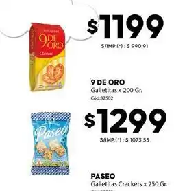 Diarco 9 de oro - galletitas x 200 gr oferta