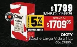 Diarco Okey - leche larga vida x 1 lt. cód:27890 oferta