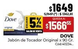 Diarco Dove - jabón de tocador original oferta