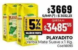 Diarco Playadito - yerba mate suave x 1 kg. cód:18093 oferta