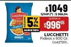Diarco Lucchetti - fideos x 500 gr. cód:27201 oferta