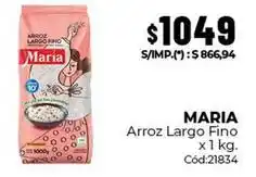 Diarco María - arroz largo fino x 1 kg. cód:21834 oferta