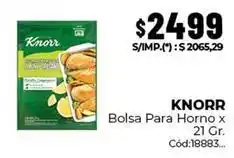 Diarco Knorr - bolsa para horno x 21 gr oferta