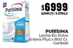 Diarco Purísima - leche en polvo entera plus x 800 gr oferta