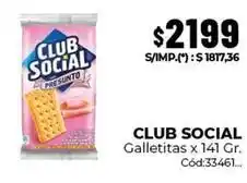 Diarco Club social - galletitas x 141 gr. cód:33461 oferta