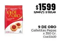 Diarco 9 de oro - galletitas pepas x 350 gr. cód:33430 oferta