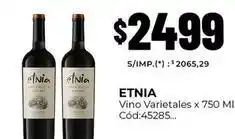 Diarco Etnia - vino varietales x 750 ml. cód:45285 oferta