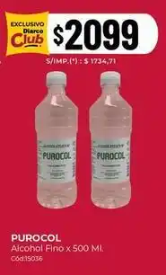 Diarco Purocol - alcohol fino x 500 ml oferta