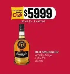 Diarco Old smuggler - whisky añejo x 750 ml. cód:4128 oferta