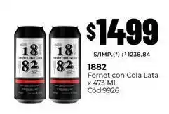 Diarco 1882 - fernet con cola lata x 473 ml. cód:9926 oferta