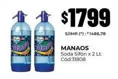 Diarco Manaos - soda sifón x 2 lt. cód:31808 oferta
