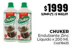 Diarco Chuker - endulzante zinc líquido x 200 ml. cód:18435 oferta