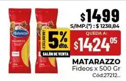 Diarco Matarazzo - fideos x 500 gr cód:27212 oferta