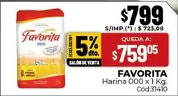 Diarco Favorita - harina 000 x 1 kg. cód:31410 oferta