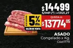 Diarco X$ - asado congelado x kg oferta