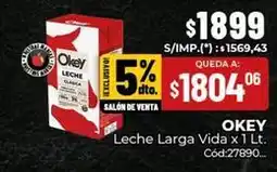 Diarco Okey - leche larga vida x 1 lt oferta