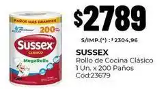 Diarco Sussex - rollo de cocina clásico 1 un. x 200 paños cód:23679 oferta